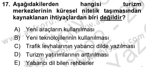 Coğrafi Bilgi Sistemlerinin Kullanım Alanları 1 Dersi 2022 - 2023 Yılı Yaz Okulu Sınav Soruları 17. Soru