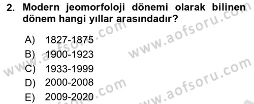 Coğrafi Bilgi Sistemlerinin Kullanım Alanları 1 Dersi 2022 - 2023 Yılı Yaz Okulu Sınav Soruları 2. Soru
