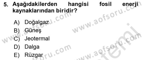 Coğrafi Bilgi Sistemlerinin Kullanım Alanları 1 Dersi 2022 - 2023 Yılı Yaz Okulu Sınav Soruları 5. Soru
