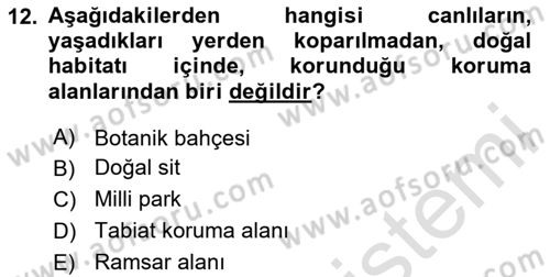 Coğrafi Bilgi Sistemlerinin Kullanım Alanları 1 Dersi 2023 - 2024 Yılı (Vize) Ara Sınav Soruları 12. Soru