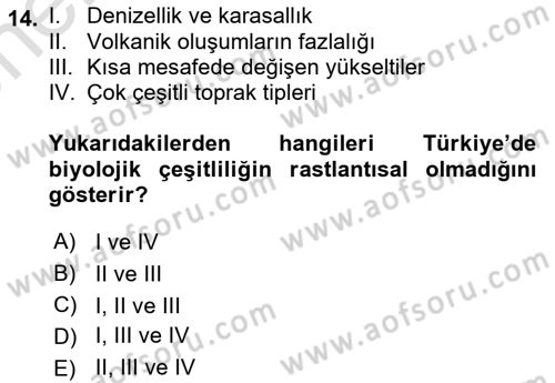 Coğrafi Bilgi Sistemlerinin Kullanım Alanları 1 Dersi 2023 - 2024 Yılı (Vize) Ara Sınav Soruları 14. Soru