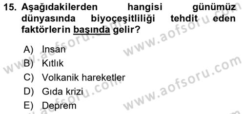Coğrafi Bilgi Sistemlerinin Kullanım Alanları 1 Dersi 2023 - 2024 Yılı (Vize) Ara Sınav Soruları 15. Soru