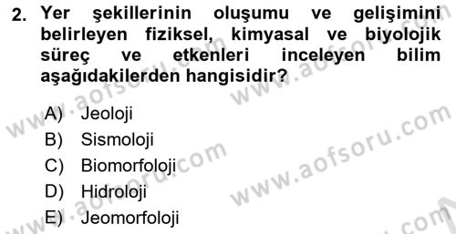 Coğrafi Bilgi Sistemlerinin Kullanım Alanları 1 Dersi 2023 - 2024 Yılı (Vize) Ara Sınav Soruları 2. Soru