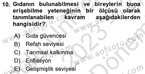 Coğrafi Bilgi Sistemlerinin Kullanım Alanları 1 Dersi 2023 - 2024 Yılı (Final) Dönem Sonu Sınav Soruları 10. Soru