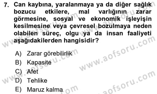 Coğrafi Bilgi Sistemlerinin Kullanım Alanları 1 Dersi 2023 - 2024 Yılı (Final) Dönem Sonu Sınav Soruları 7. Soru