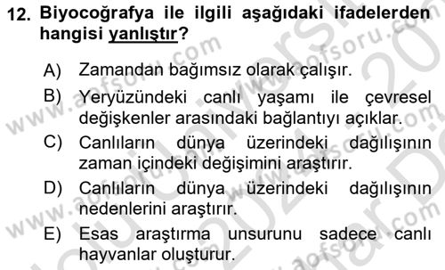 Coğrafi Bilgi Sistemlerinin Kullanım Alanları 1 Dersi 2024 - 2025 Yılı (Vize) Ara Sınav Soruları 12. Soru