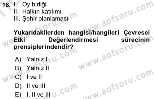Coğrafi Bilgi Sistemlerinin Kullanım Alanları 1 Dersi 2024 - 2025 Yılı (Vize) Ara Sınav Soruları 16. Soru