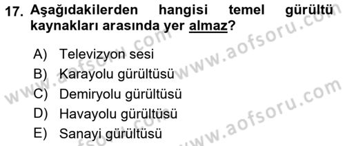 Coğrafi Bilgi Sistemlerinin Kullanım Alanları 1 Dersi 2024 - 2025 Yılı (Vize) Ara Sınav Soruları 17. Soru