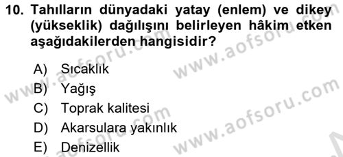 Coğrafi Bilgi Sistemlerinin Kullanım Alanları 1 Dersi 2024 - 2025 Yılı (Final) Dönem Sonu Sınav Soruları 10. Soru