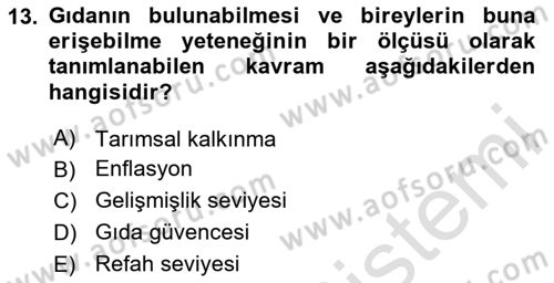 Coğrafi Bilgi Sistemlerinin Kullanım Alanları 1 Dersi 2024 - 2025 Yılı Yaz Okulu Sınav Soruları 13. Soru