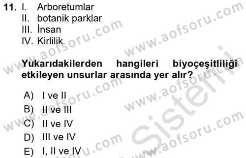 Coğrafi Bilgi Sistemlerinin Kullanım Alanları 1 Dersi 2025 - 2026 Yılı (Vize) Ara Sınav Soruları 11. Soru