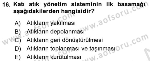 Coğrafi Bilgi Sistemlerinin Kullanım Alanları 1 Dersi 2025 - 2026 Yılı (Vize) Ara Sınav Soruları 16. Soru