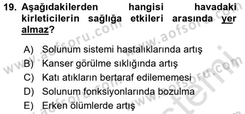 Coğrafi Bilgi Sistemlerinin Kullanım Alanları 1 Dersi 2025 - 2026 Yılı (Vize) Ara Sınav Soruları 19. Soru