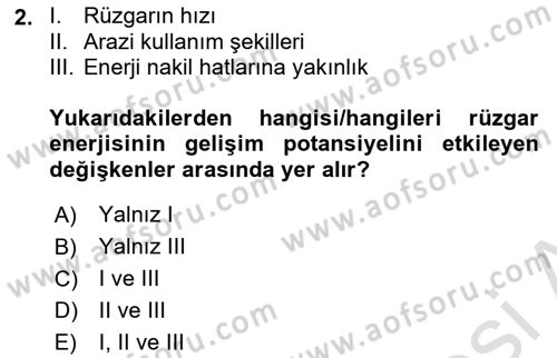 Coğrafi Bilgi Sistemlerinin Kullanım Alanları 1 Dersi 2025 - 2026 Yılı (Final) Dönem Sonu Sınav Soruları 2. Soru