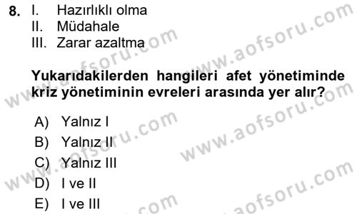 Coğrafi Bilgi Sistemlerinin Kullanım Alanları 1 Dersi 2025 - 2026 Yılı (Final) Dönem Sonu Sınav Soruları 8. Soru