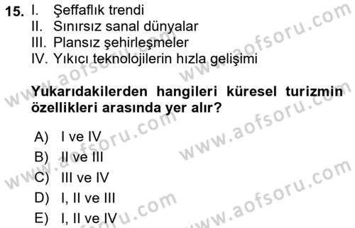 Coğrafi Bilgi Sistemlerinin Kullanım Alanları 1 Dersi 2025 - 2026 Yılı Yaz Okulu Sınav Soruları 15. Soru