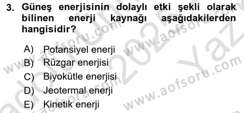 Coğrafi Bilgi Sistemlerinin Kullanım Alanları 1 Dersi 2025 - 2026 Yılı Yaz Okulu Sınav Soruları 3. Soru