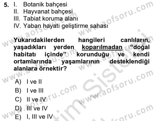 Coğrafi Bilgi Sistemlerinin Kullanım Alanları 1 Dersi 2025 - 2026 Yılı Yaz Okulu Sınav Soruları 5. Soru