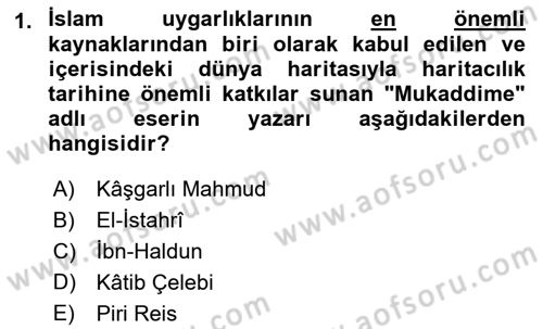 Harita Bilgisi Dersi 2022 - 2023 Yılı Yaz Okulu Sınav Soruları 1. Soru