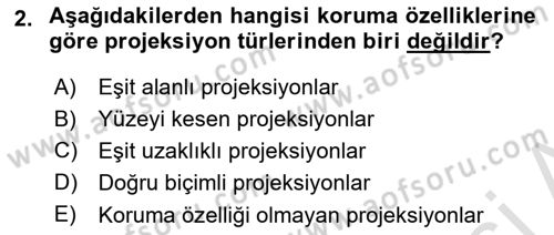 Harita Bilgisi Dersi 2022 - 2023 Yılı Yaz Okulu Sınav Soruları 2. Soru