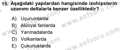 Harita Bilgisi Dersi 2023 - 2024 Yılı (Final) Dönem Sonu Sınav Soruları 15. Soru