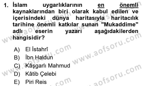 Harita Bilgisi Dersi 2024 - 2025 Yılı (Final) Dönem Sonu Sınav Soruları 1. Soru