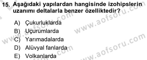 Harita Bilgisi Dersi 2025 - 2026 Yılı (Final) Dönem Sonu Sınav Soruları 15. Soru