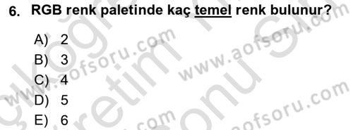Harita Bilgisi Dersi 2025 - 2026 Yılı (Final) Dönem Sonu Sınav Soruları 6. Soru