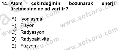 Uzaktan Algılama Dersi 2016 - 2017 Yılı (Vize) Ara Sınav Soruları 14. Soru