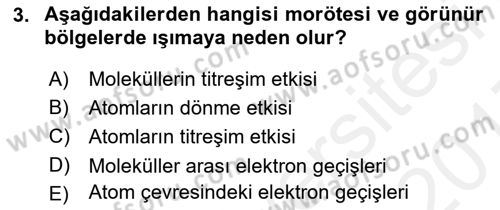 Uzaktan Algılama Dersi 2016 - 2017 Yılı (Final) Dönem Sonu Sınav Soruları 3. Soru