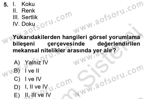 Uzaktan Algılama Dersi 2019 - 2020 Yılı (Final) Dönem Sonu Sınav Soruları 5. Soru