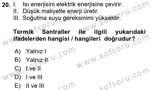 Uzaktan Algılama Dersi 2021 - 2022 Yılı (Vize) Ara Sınav Soruları 20. Soru