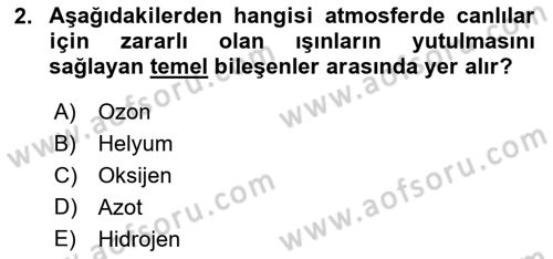 Uzaktan Algılama Dersi 2021 - 2022 Yılı (Final) Dönem Sonu Sınav Soruları 2. Soru