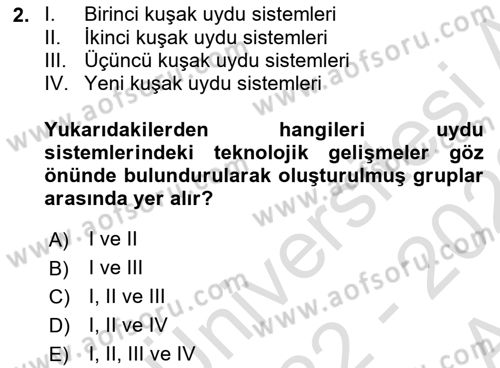 Uzaktan Algılama Dersi 2022 - 2023 Yılı (Vize) Ara Sınav Soruları 2. Soru