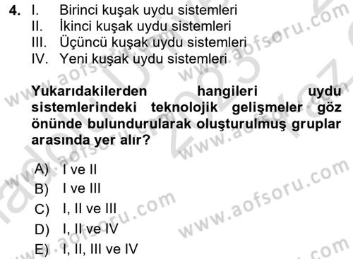 Uzaktan Algılama Dersi 2023 - 2024 Yılı Yaz Okulu Sınav Soruları 4. Soru
