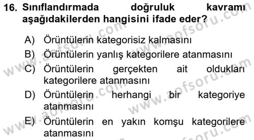 Uzaktan Algılama Dersi 2025 - 2026 Yılı (Final) Dönem Sonu Sınav Soruları 16. Soru