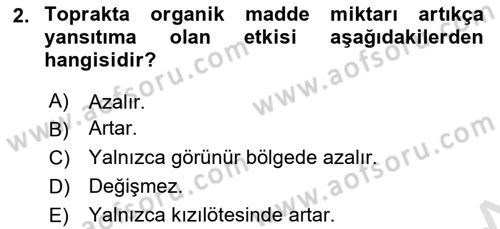 Uzaktan Algılama Dersi 2025 - 2026 Yılı (Final) Dönem Sonu Sınav Soruları 2. Soru