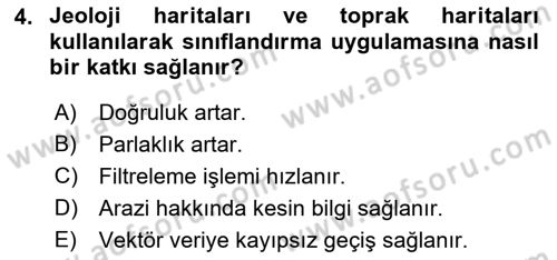 Uzaktan Algılama Uygulamaları Dersi 2017 - 2018 Yılı (Vize) Ara Sınav Soruları 4. Soru