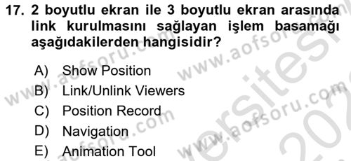 Uzaktan Algılama Uygulamaları Dersi 2021 - 2022 Yılı (Vize) Ara Sınav Soruları 17. Soru