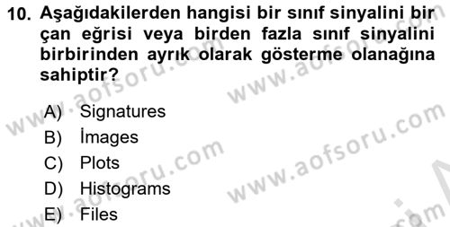 Uzaktan Algılama Uygulamaları Dersi 2023 - 2024 Yılı (Vize) Ara Sınav Soruları 10. Soru