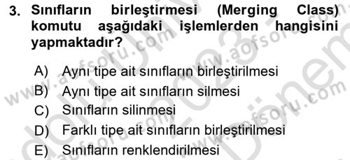 Uzaktan Algılama Uygulamaları Dersi 2023 - 2024 Yılı (Final) Dönem Sonu Sınav Soruları 3. Soru