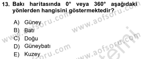Uzaktan Algılama Uygulamaları Dersi 2024 - 2025 Yılı (Vize) Ara Sınav Soruları 13. Soru