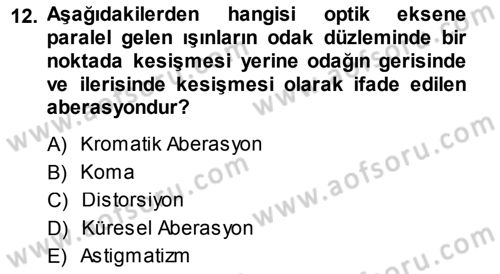 Fotogrametri Dersi 2013 - 2014 Yılı (Vize) Ara Sınav Soruları 12. Soru