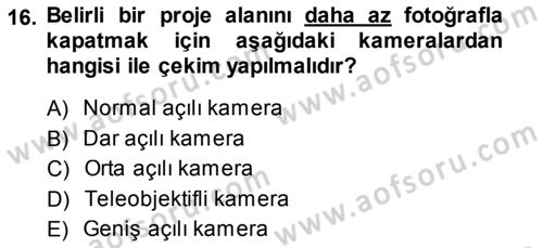 Fotogrametri Dersi 2013 - 2014 Yılı (Vize) Ara Sınav Soruları 16. Soru