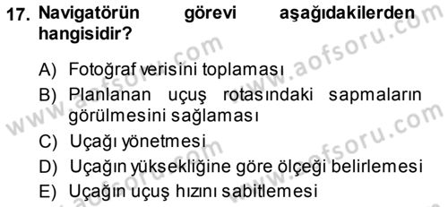 Fotogrametri Dersi 2013 - 2014 Yılı (Vize) Ara Sınav Soruları 17. Soru