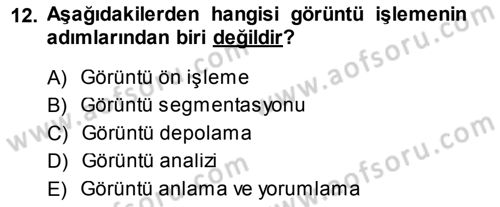 Fotogrametri Dersi 2013 - 2014 Yılı (Final) Dönem Sonu Sınav Soruları 12. Soru