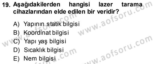Fotogrametri Dersi 2013 - 2014 Yılı (Final) Dönem Sonu Sınav Soruları 19. Soru