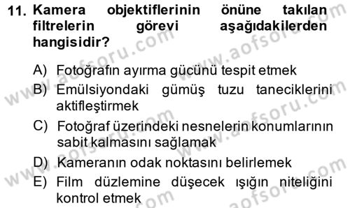 Fotogrametri Dersi 2014 - 2015 Yılı (Vize) Ara Sınav Soruları 11. Soru