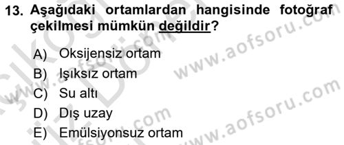Fotogrametri Dersi 2016 - 2017 Yılı (Vize) Ara Sınav Soruları 13. Soru