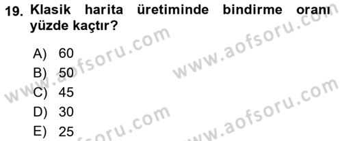 Fotogrametri Dersi Ara Sınavı Deneme Sınav Soruları 19. Soru
